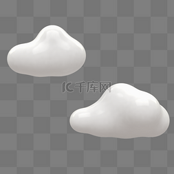 漂浮云朵图片_C4D立体云漂浮