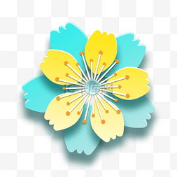 渐变多层图片_剪纸立体花朵多层花瓣渐变