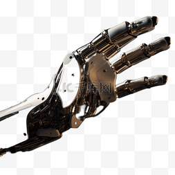 科幻机械图片_伸出手指的黄色机械臂