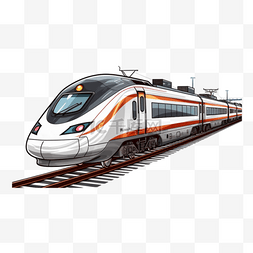 高铁的logo图片_卡通运输工具动车高铁