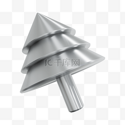 立体圣诞树图片_3DC4D立体创意金属圣诞树