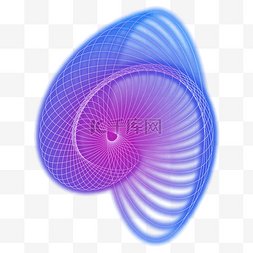 紫色光感科技图片_蓝色紫色霓虹光感发光不规则图形