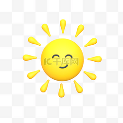 天气图标太阳图片_3D天气气候晴天太阳