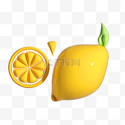 夏日水果柠檬图片_膨胀风夏日水果柠檬