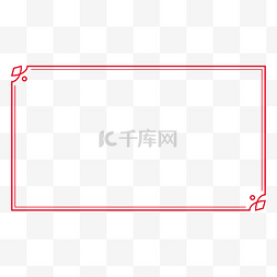 红色红简约图片_红色简约中式边框