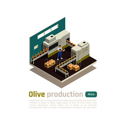 网站文化元素图片_橄榄生产工业自动化线等距组合与