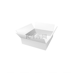 快递包裹纸箱图片_白盒三维矢量模型打开纸板空白包