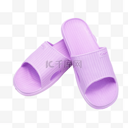 紫色女性凉拖鞋