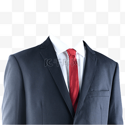 红领带正装图片_红领带摄影图黑西装白衬衫