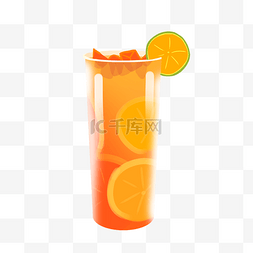 装橙汁的杯子图片_鲜果茶橙汁