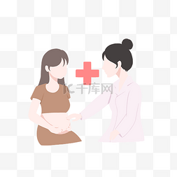孕妇两口子图片_孕妇产检定期孕检
