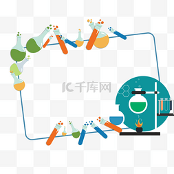 药剂标准图片_丰富化学药剂器材边框