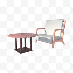 3DC4D立体客厅家具沙发桌子