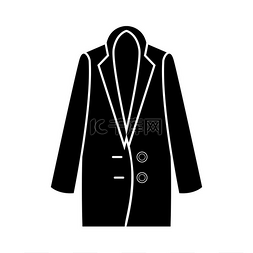 时尚的女外套图片_女大衣是黑色的标志简单风格女大