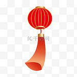 红色中国风新年边框灯笼剪纸元宵春节新年素材