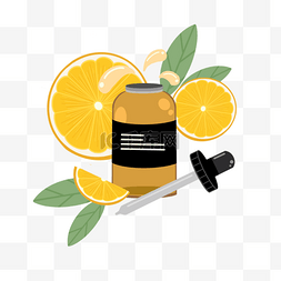 插画食物柠檬图片_植物精油黄色柠檬