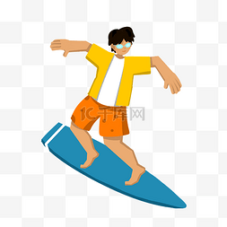 夏日冲浪板图片_玩冲浪板男孩