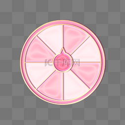 女神节活动节图片_情人节妇女节粉色浮雕大转盘
