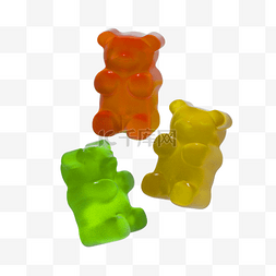 小熊软糖果香图片_3D立体甜品甜点美食软糖