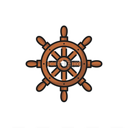海洋方向盘图片_船轮海员手轮或带手柄的船轮独立