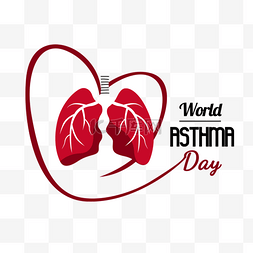 世界哮喘日肺部创意