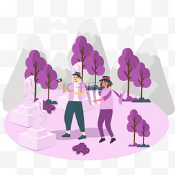 浪漫紫色森林情侣旅游计划