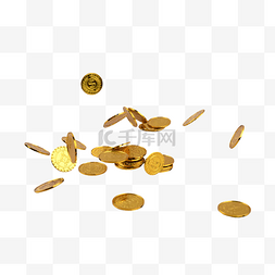 钱硬币黄金宝藏货币财富