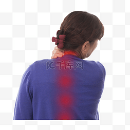 脊椎变形图片_女性脊椎颈椎疼痛关节