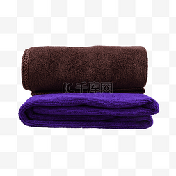 蓝紫色科技底边图片_柔软干净棕色干燥毛巾卷