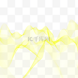量子科技抽象金色线条装饰