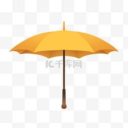小黄鸡动态元素图片_黄色保护伞雨伞