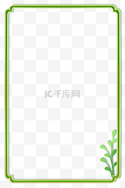 植树节文字边框图片_春季春天立体浮雕绿色植物边框