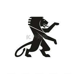龙狮献瑞图片_神话中的生物孤立的纹章黑色朝鲜