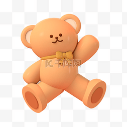 小熊毛绒玩具图片_3D立体可爱小熊