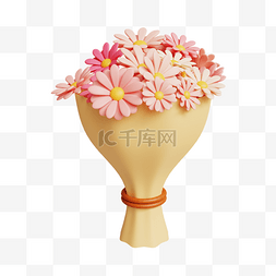3DC4D立体手捧花鲜花