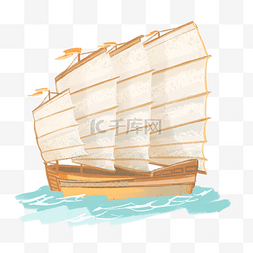古代船图片_郑和下西洋古船