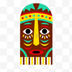 原始部落元素图片_非洲原始部落大眼睛面具