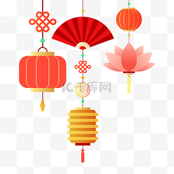 春节渐变图片_新年春节灯笼