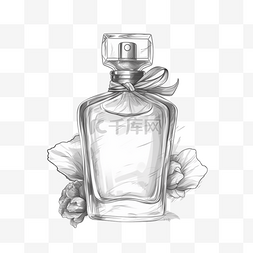 香水和花篮图片_卡通手绘化学品香水