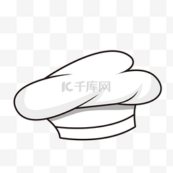帽子素材卡通图图片_扁平圆形卡通厨师帽