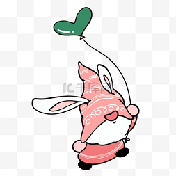 粉色复活节可爱卡通兔子