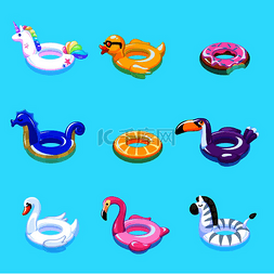 动物救援图片_游泳玩具游泳夏季水池充气玩具动