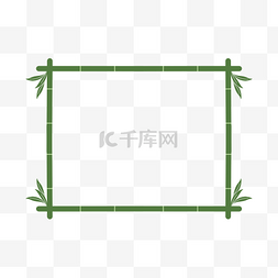 粽子竹子图片_端午端午节绿色竹子边框