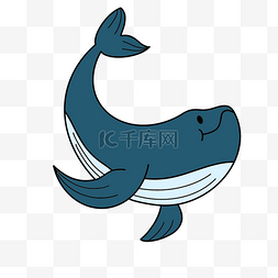 卡通可爱鲸鱼大海蓝色海洋