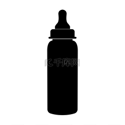 奶瓶符号黑色图标