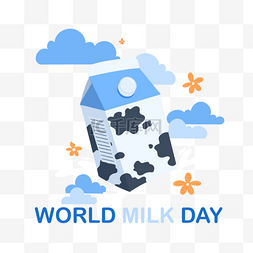 世界牛奶日食物液体可爱