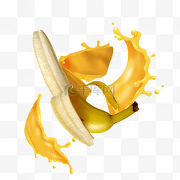 溅起的图片_飞溅的香蕉果汁