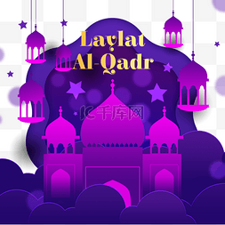 Laylat al-QADR纹理在夜间渐变