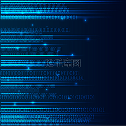 大数据蓝色科技图片_科技代码数据流