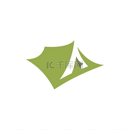 旅游区域图片_绿色露营帐篷隔离图标矢量三角旅